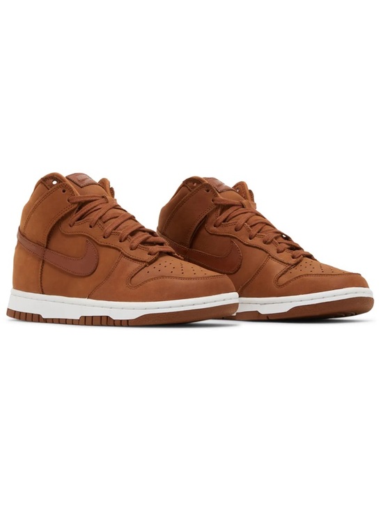 Nike Shoes - NIKE Dunk High Premium Pecan Leather Sneakers